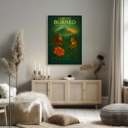 Vibrant Borneo Echoes of Malaysias Wilderness Poster