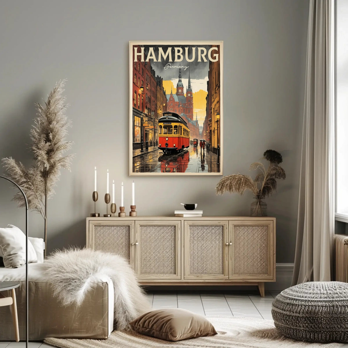 Hamburg Vintage Travel Poster