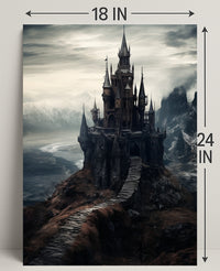 Enchanted Castle On A Cliff Poster