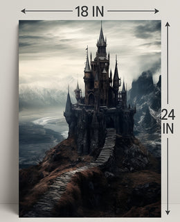Enchanted Castle On A Cliff Poster