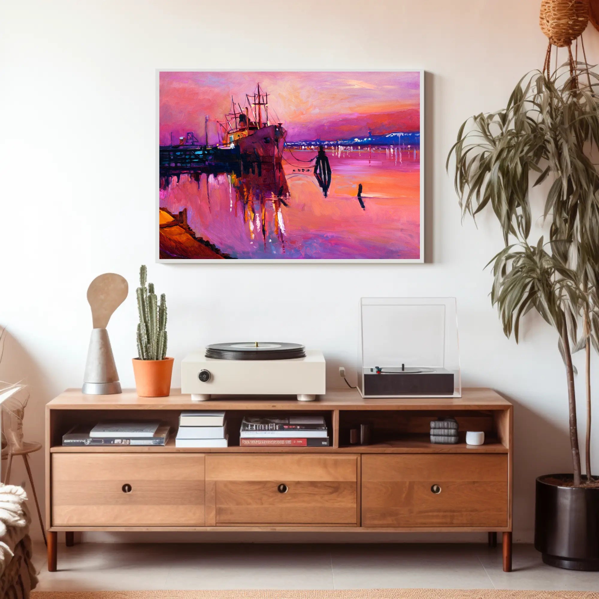 Sunset Harbor Serenity Poster