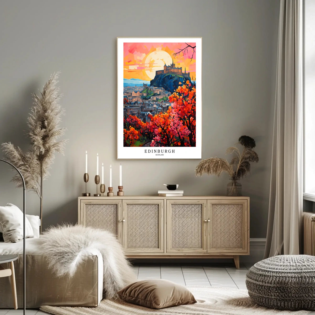 Edinburgh Castle At Sunset Poster