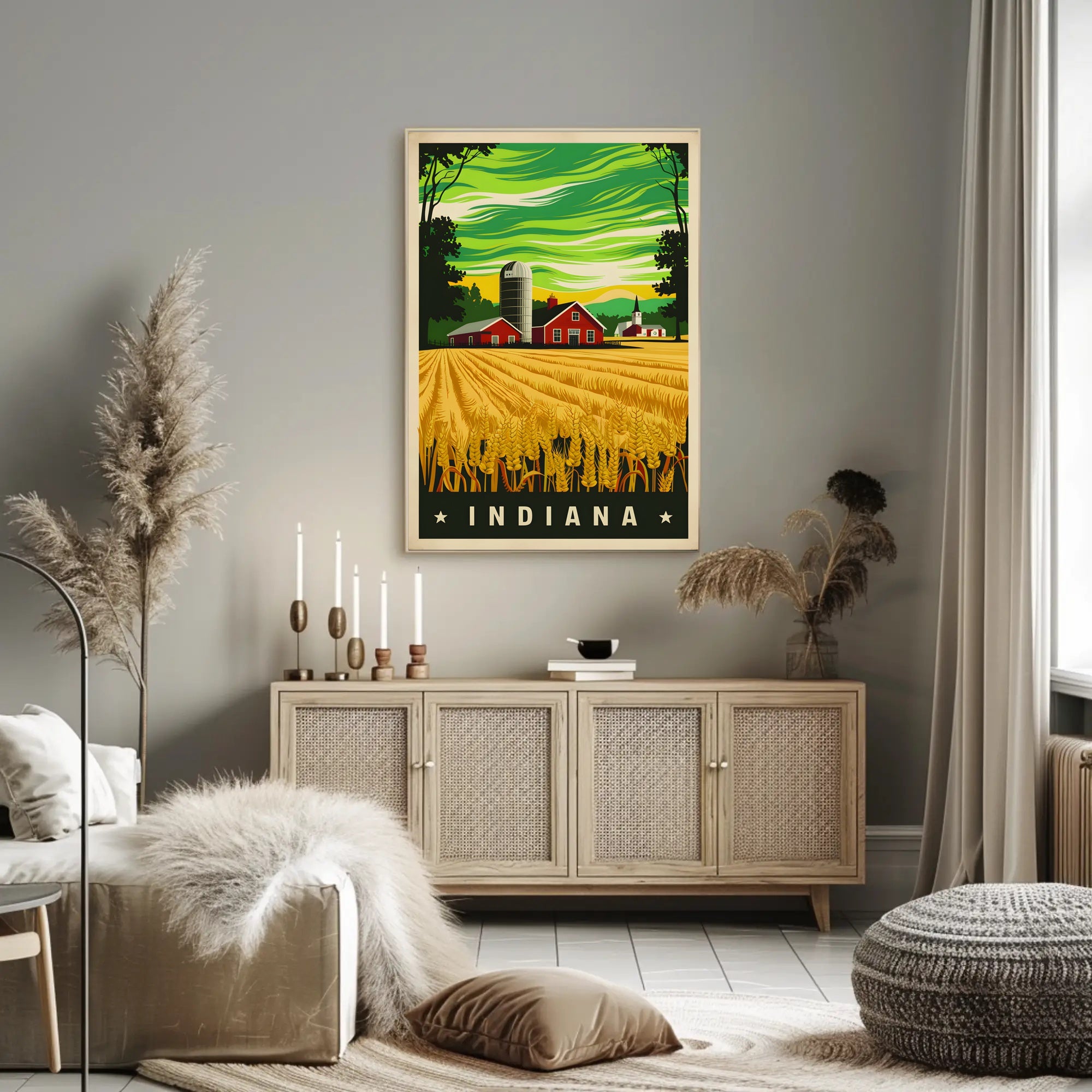 Indiana Farm Landscape Poster