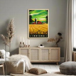 Indiana Farm Landscape Poster