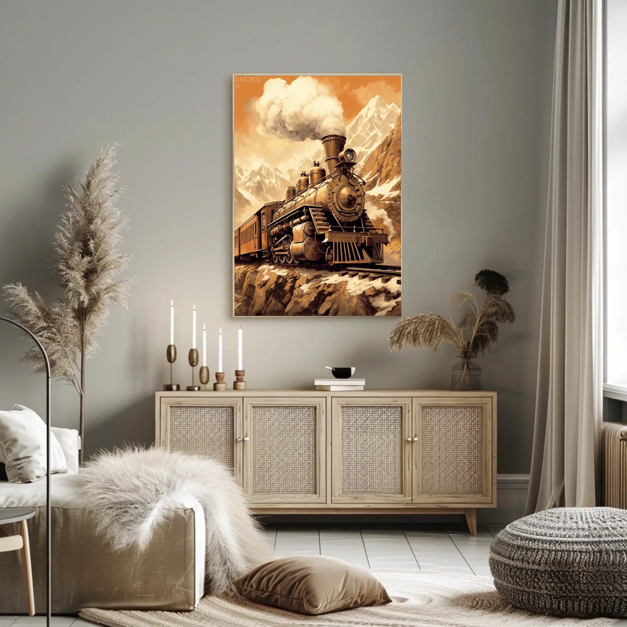 Majestic Steam Train Journey Poster