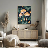 Enchanted Forest Mushrooms Art Print