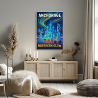Anchorage Northern Glow Poster