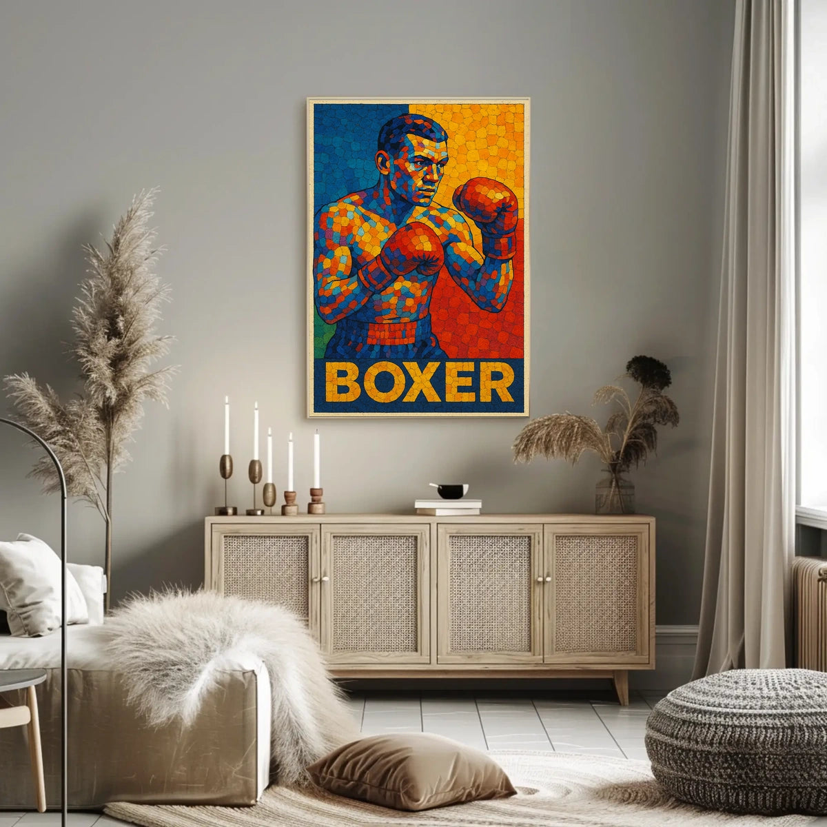 Vibrant Boxer Poster