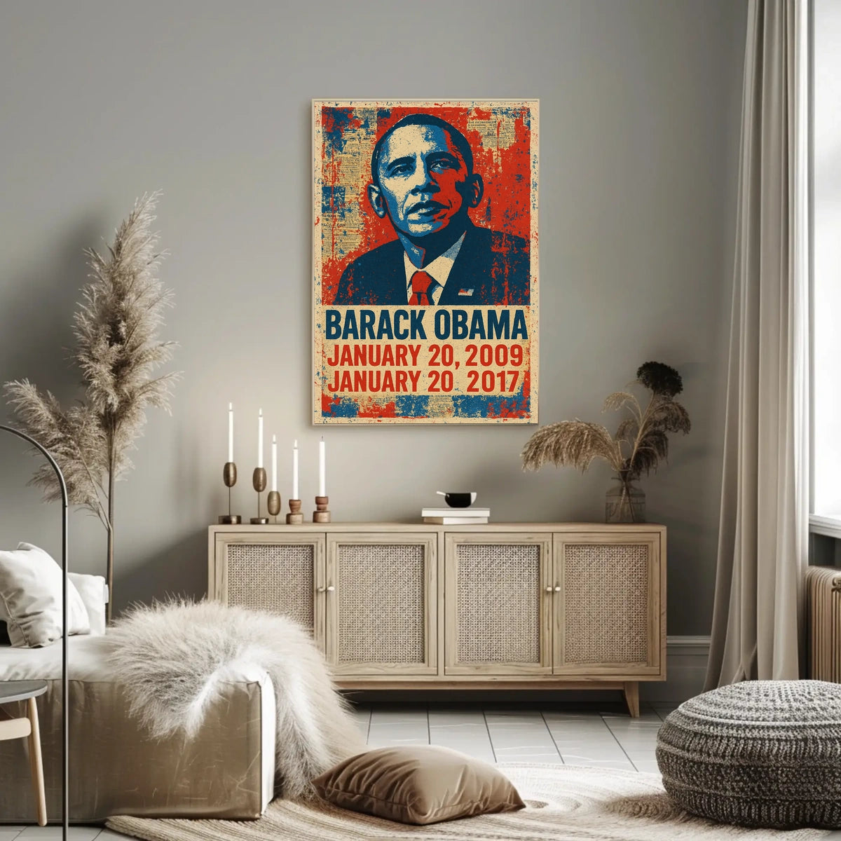 Barack Obama 44th President of the United States Street Art Mashup Poster