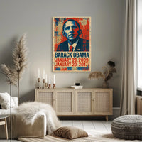 Barack Obama 44th President of the United States Street Art Mashup Poster
