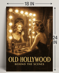 Old Hollywood Behind the Scenes Poster PosterGoat