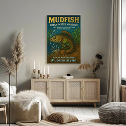 Mudfish Resilience Vintage Poster: Survival in Adversity