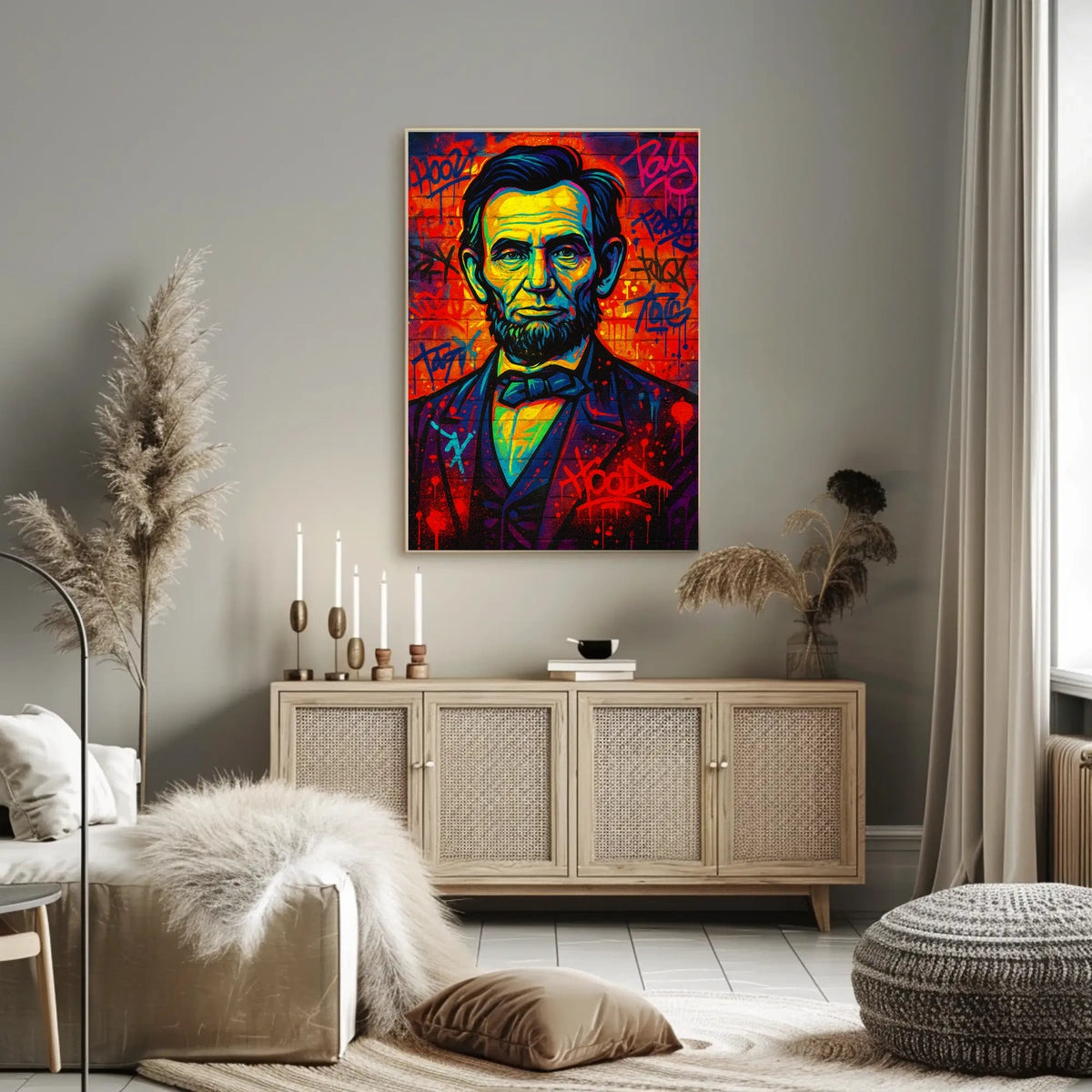 Vibrant Tribute To A Historical Figure Poster