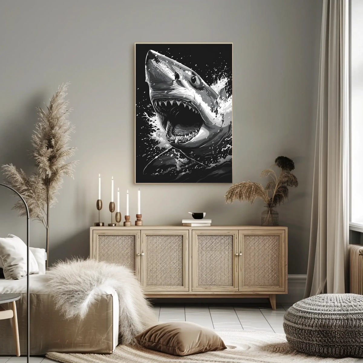 The Ferocious Shark Poster