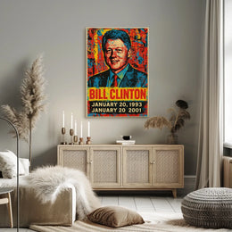 Bill Clinton Presidential Terms Poster