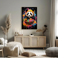 Colorful Panda Delight Poster