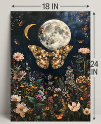 Moonlit Garden Dreamscape Fantasy Poster