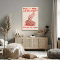 Forest Fires Aid the Enemy Poster PosterGoat