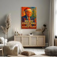 Merry Christmas 2025 Donald Trump Political Propaganda Poster
