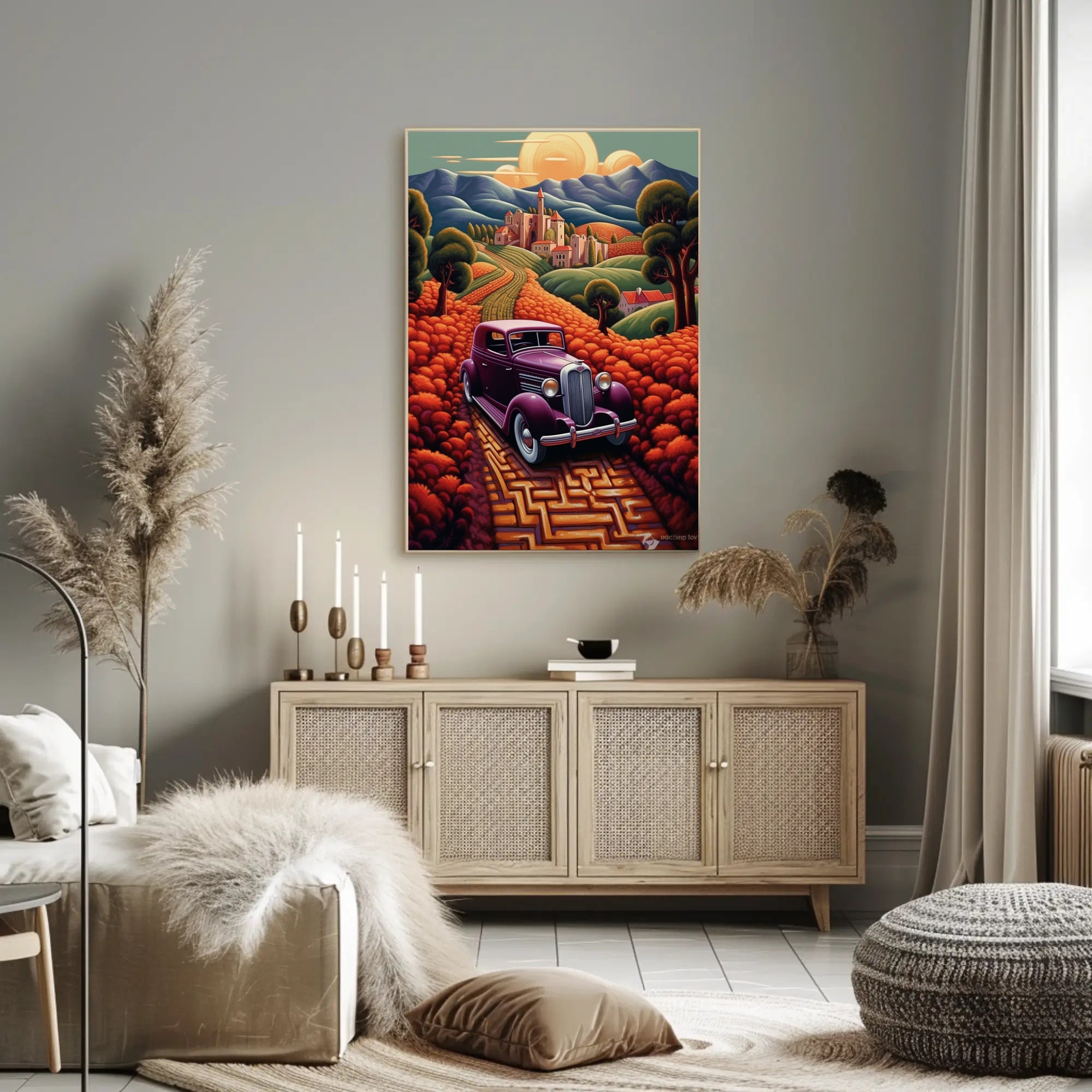 Vintage Journey Through a Dreamscape Poster