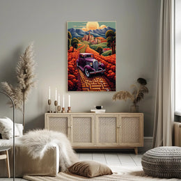 Vintage Journey Through a Dreamscape Poster
