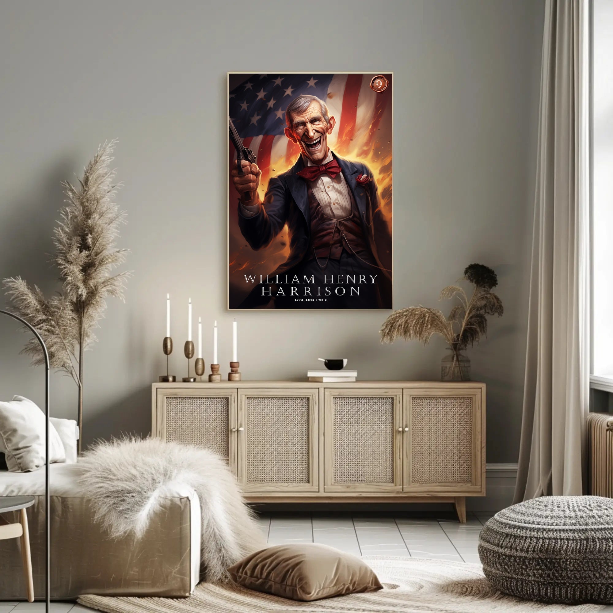 William Henry Harrison Tribute Poster