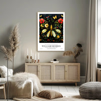 William Morris Butterfly Design Artistic Poster