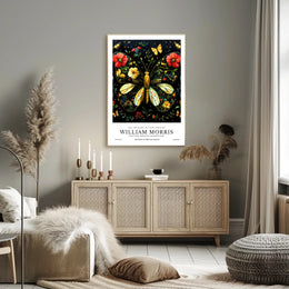 William Morris Butterfly Design Artistic Poster
