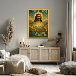 Divine Jesus Christ Vintage Iconography Cultural or Heritage Poster