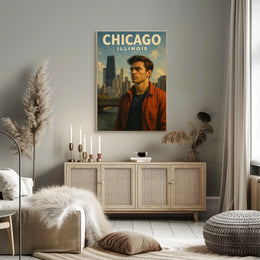 Chicago Skyline Portrait Poster