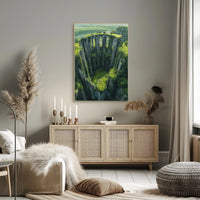 Nature Reclaims Gothic Cathedral Fantasy Art Poster PosterGoat