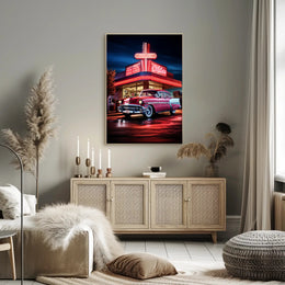 Classic Americana Neon Nights Poster