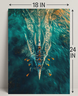 Rowing In Harmony Poster PosterGoat