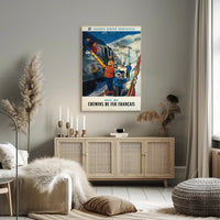 Winter Holidays with French Railways Poster PosterGoat