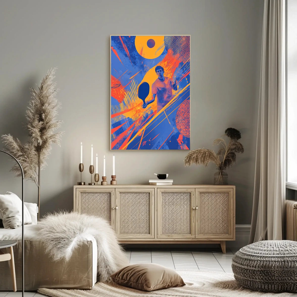 Dynamic Table Tennis Art Poster