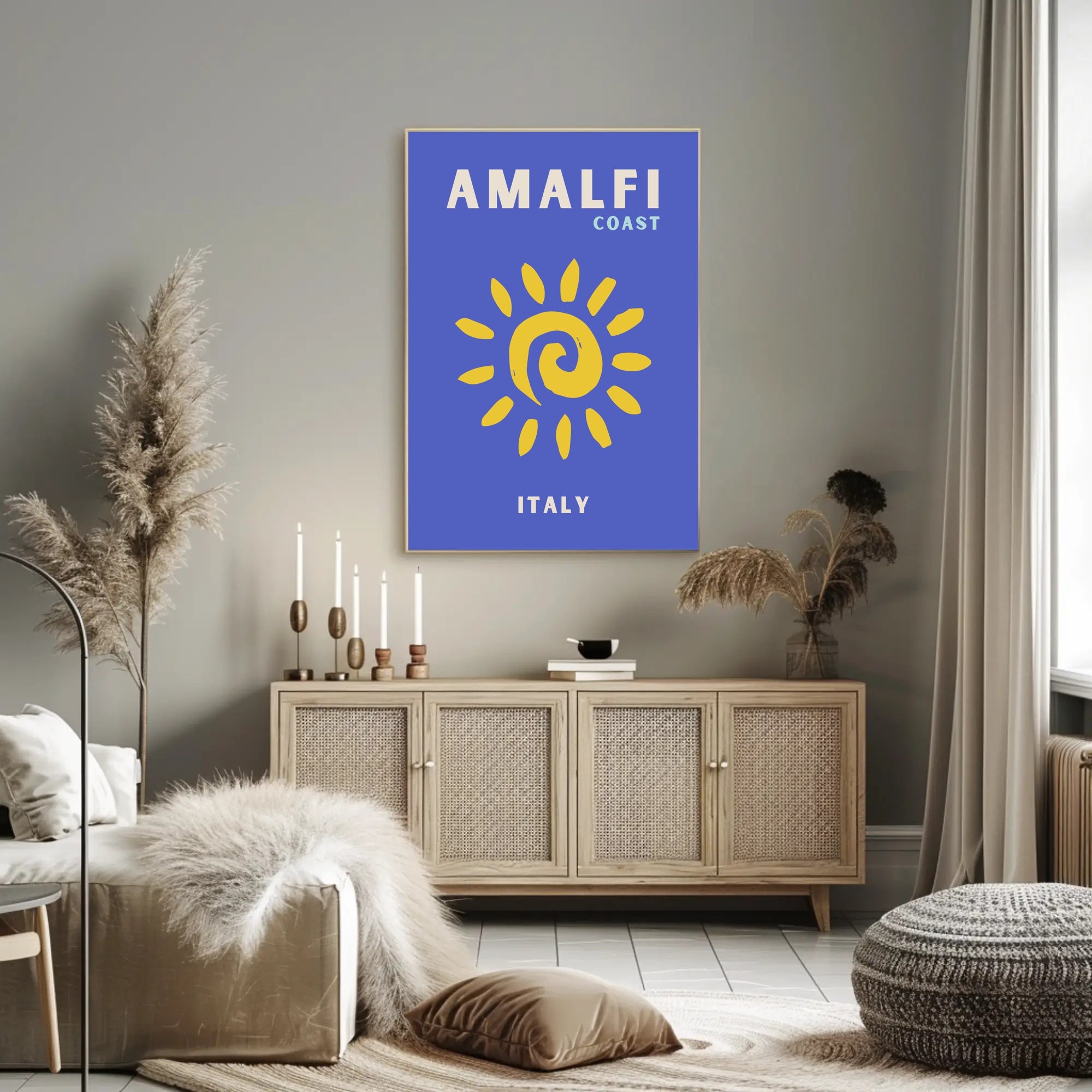 Amalfi Coast Dreamscape Seamless Travel Poster PosterGoat