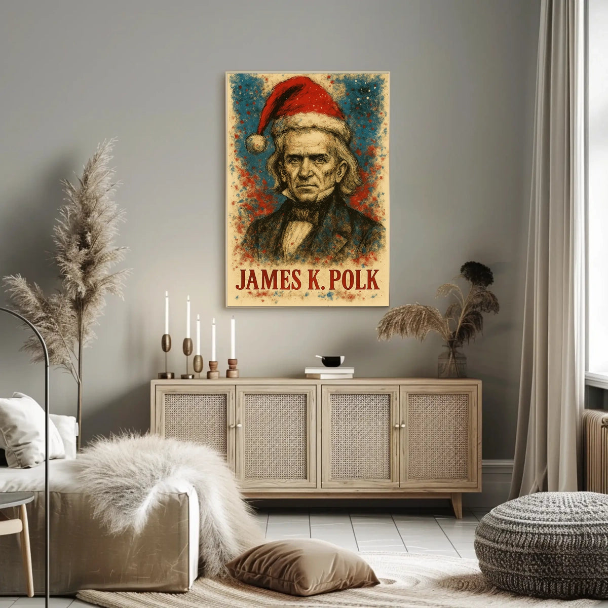 James K. Polk 11th President of the United States Christmas SeriesPoster