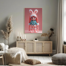 Cozy Winter Cute Character Pop Culture Poster PosterGoat