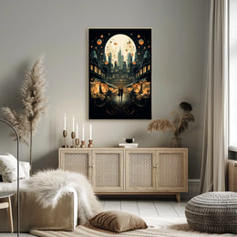 Moonlit Metropolis Poster