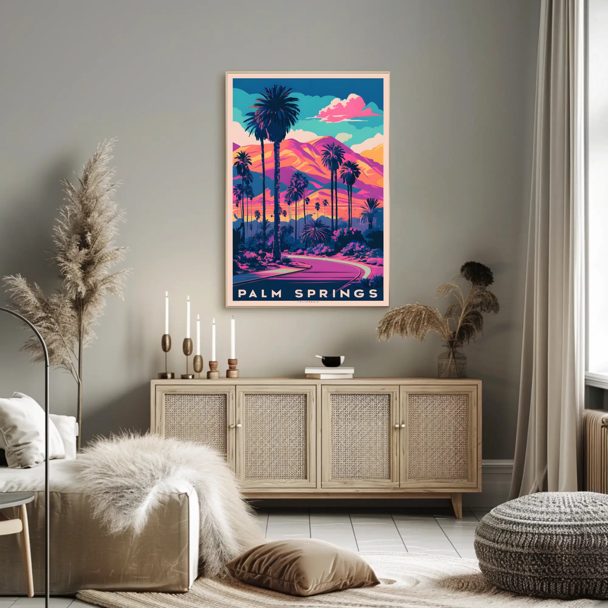Palm Springs Vivid Sunset Poster