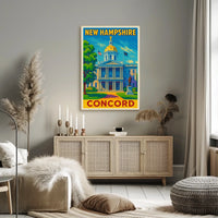 New Hampshire State Capitol Poster