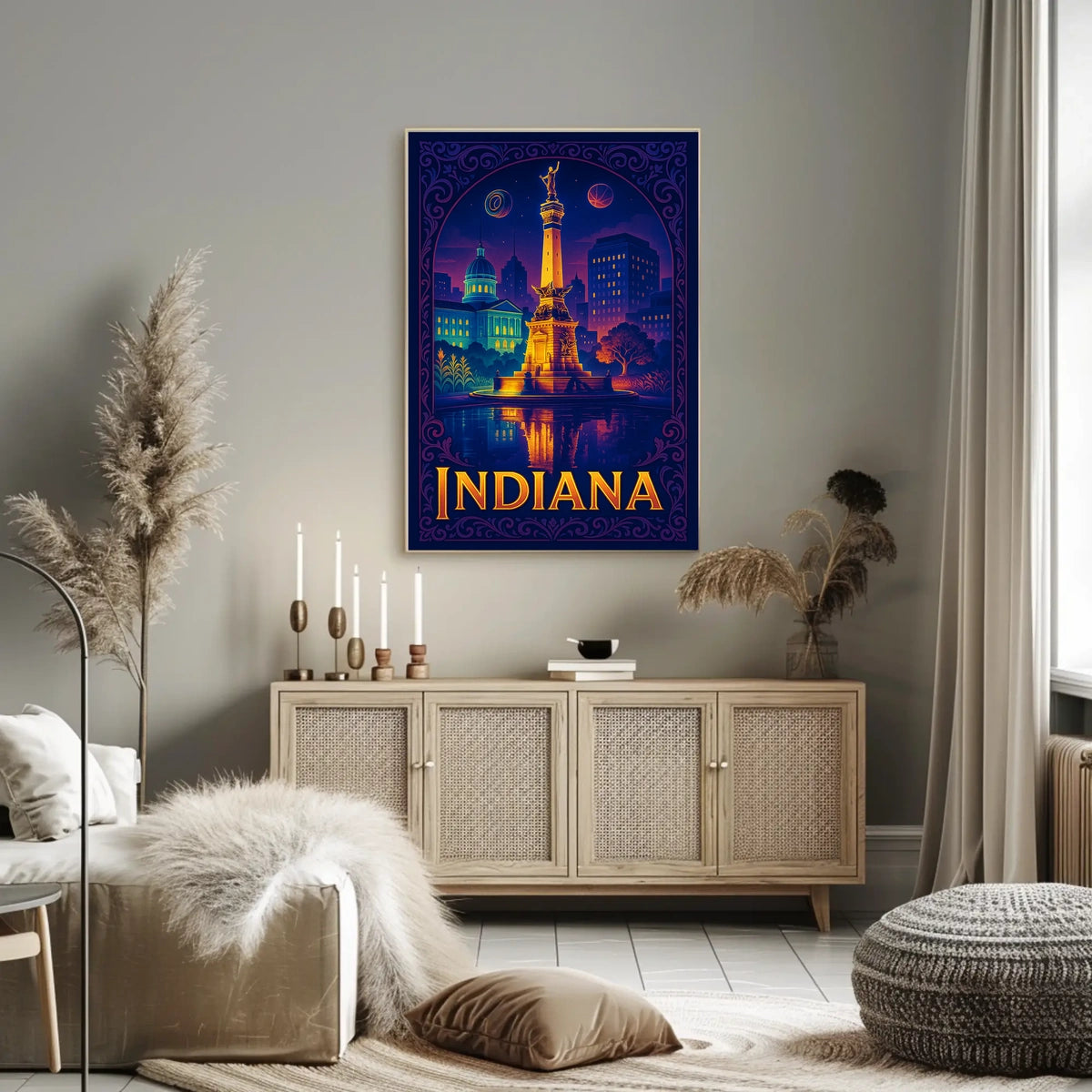 Indiana A Vibrant Tribute Poster