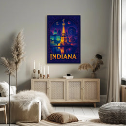 Indiana A Vibrant Tribute Poster