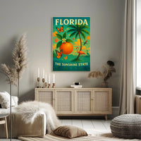 Florida Vibrant Vintage Travel Poster