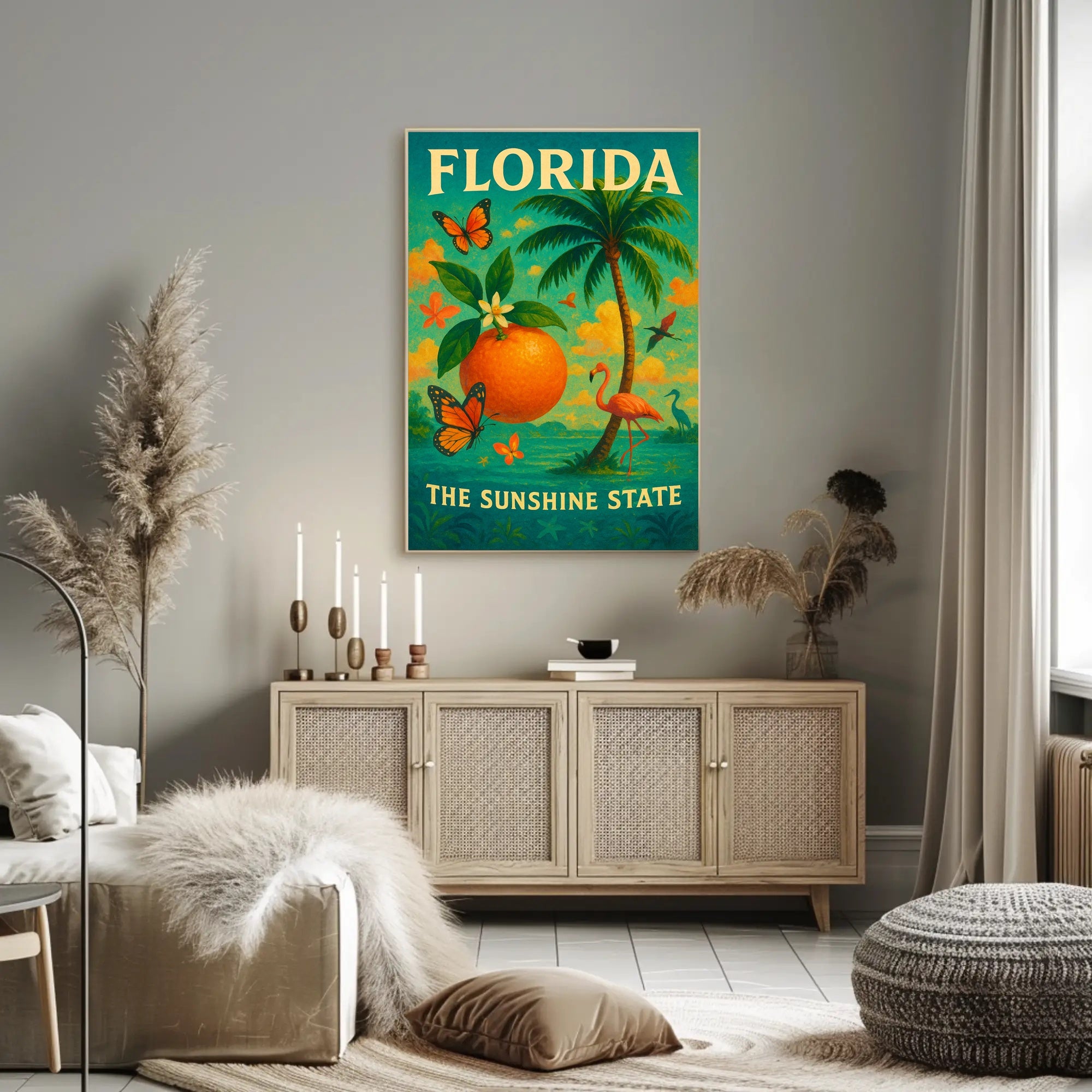 Florida Vibrant Vintage Travel Poster