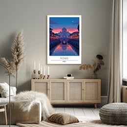 St. Peter's Basilica Evening Glow Travel Poster