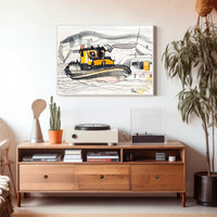 Bessie of NV Tugboat Abstract Artistic Poster