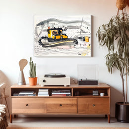 Bessie of NV Tugboat Abstract Artistic Poster