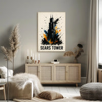 Sears Tower Abstract Art Poster