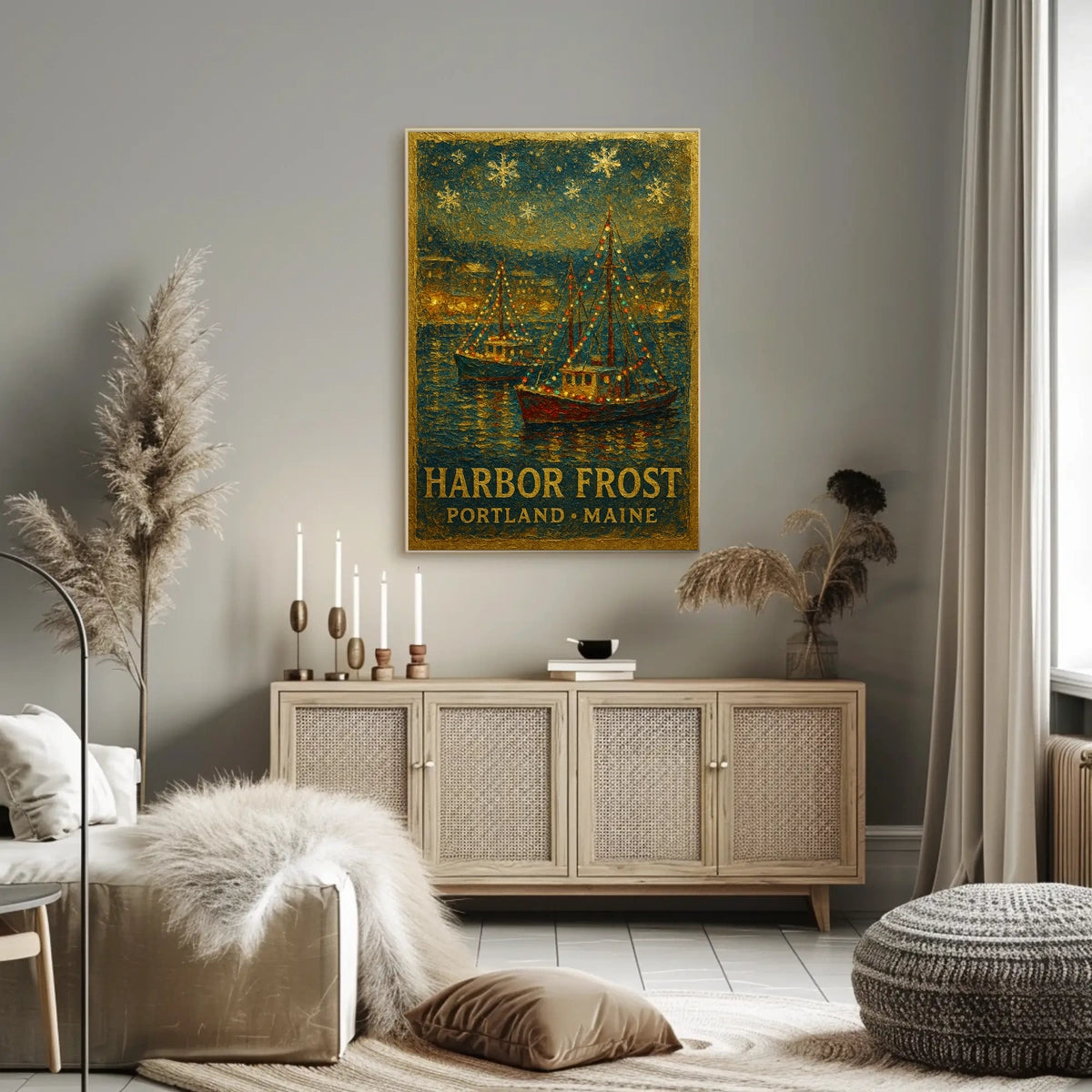 Harbor Frost In Portland, Maine Poster